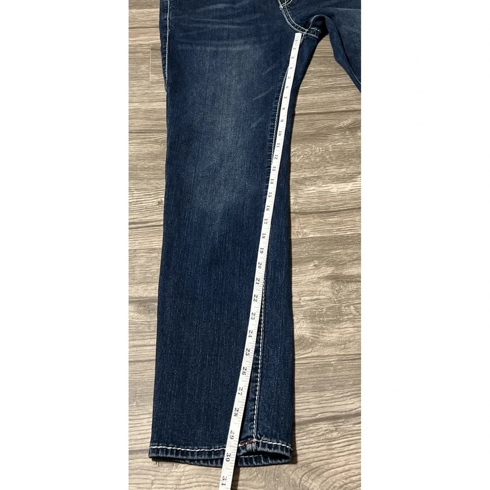 True Religion Men's Rocco Big T Flap Relaxed Skinny Mid Rise Jean SZ 30 (31x30)